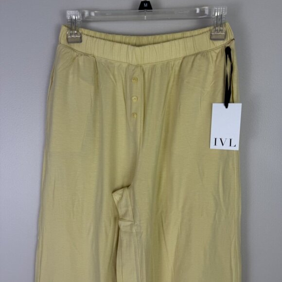 IVL Collective Boxer Pajama Pant Comfy Small Yellow Tencel Jersey Relaxed Fit - Picture 3 of 8